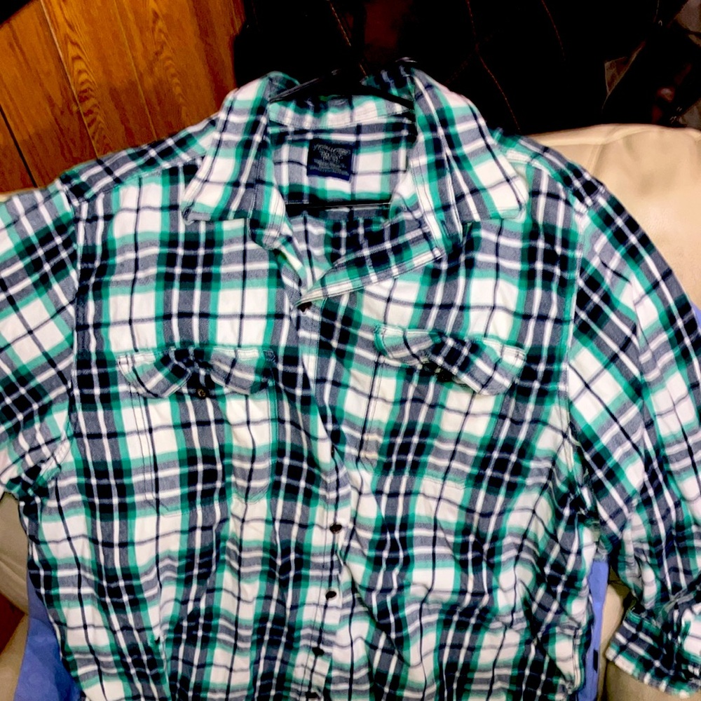 Men’s fleece, plaid, button up